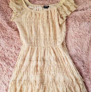 Cream Lace dresss